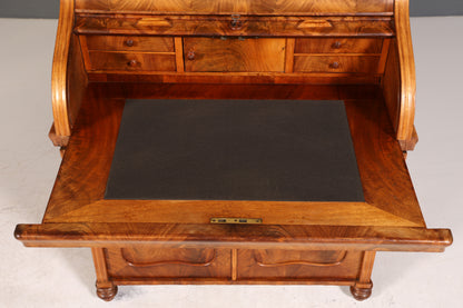Beeindruckender Louis Philippe Sekretär Antik Rollladen Sekretär Schreibtisch Nussbaum Aufsatzsekretär