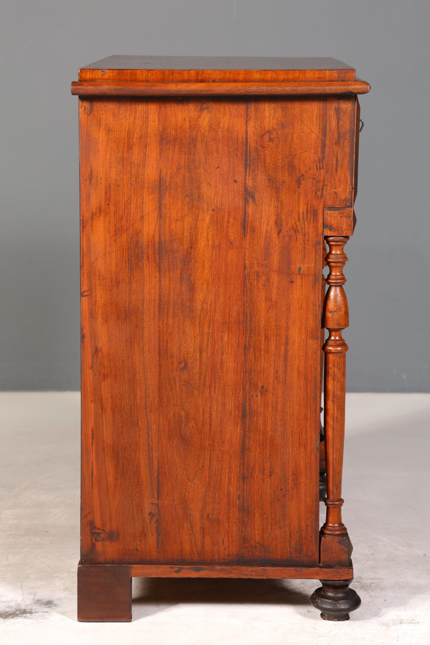 Stilvolle Gründerzeit Kommode Louis Philippe Nussbaum Schubladen Kommode Sideboard um 1880