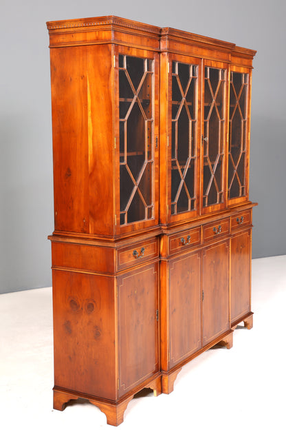 Wunderschöne Englische Vitrine Bibliothek Eibe Bücherschrank UK Buffet Schrank 60s Jahre