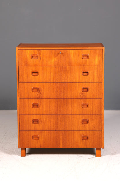 Wunderschöne Mid Century Kommode Teak Danish Design Vintage Vertiko 60s 70s Schrank Schubladenkommode Holz Retro