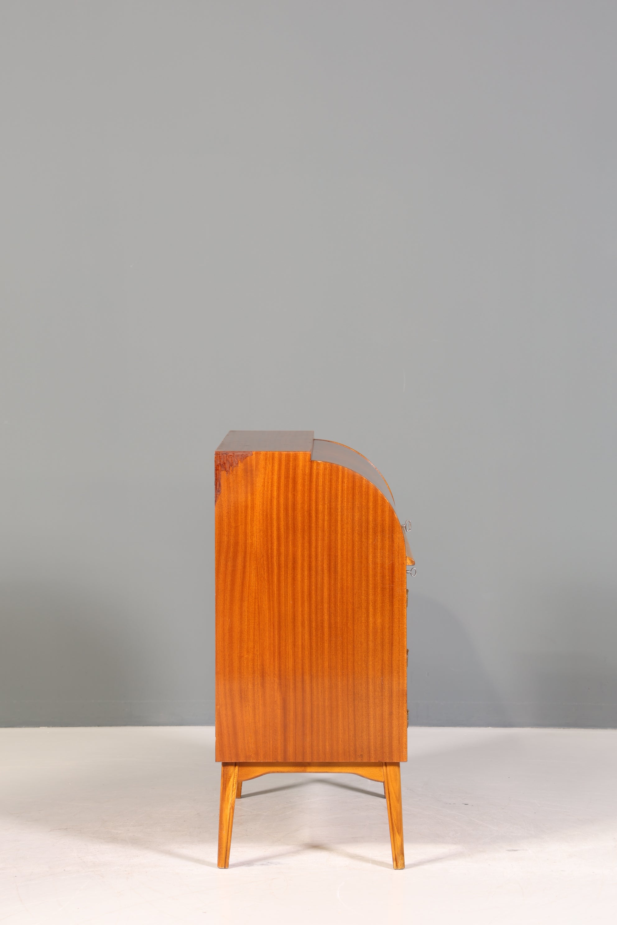 Wunderschöner Mid Century Rollladen Sekretär echt Holz Büro Schrank Vintage Schreibkommode