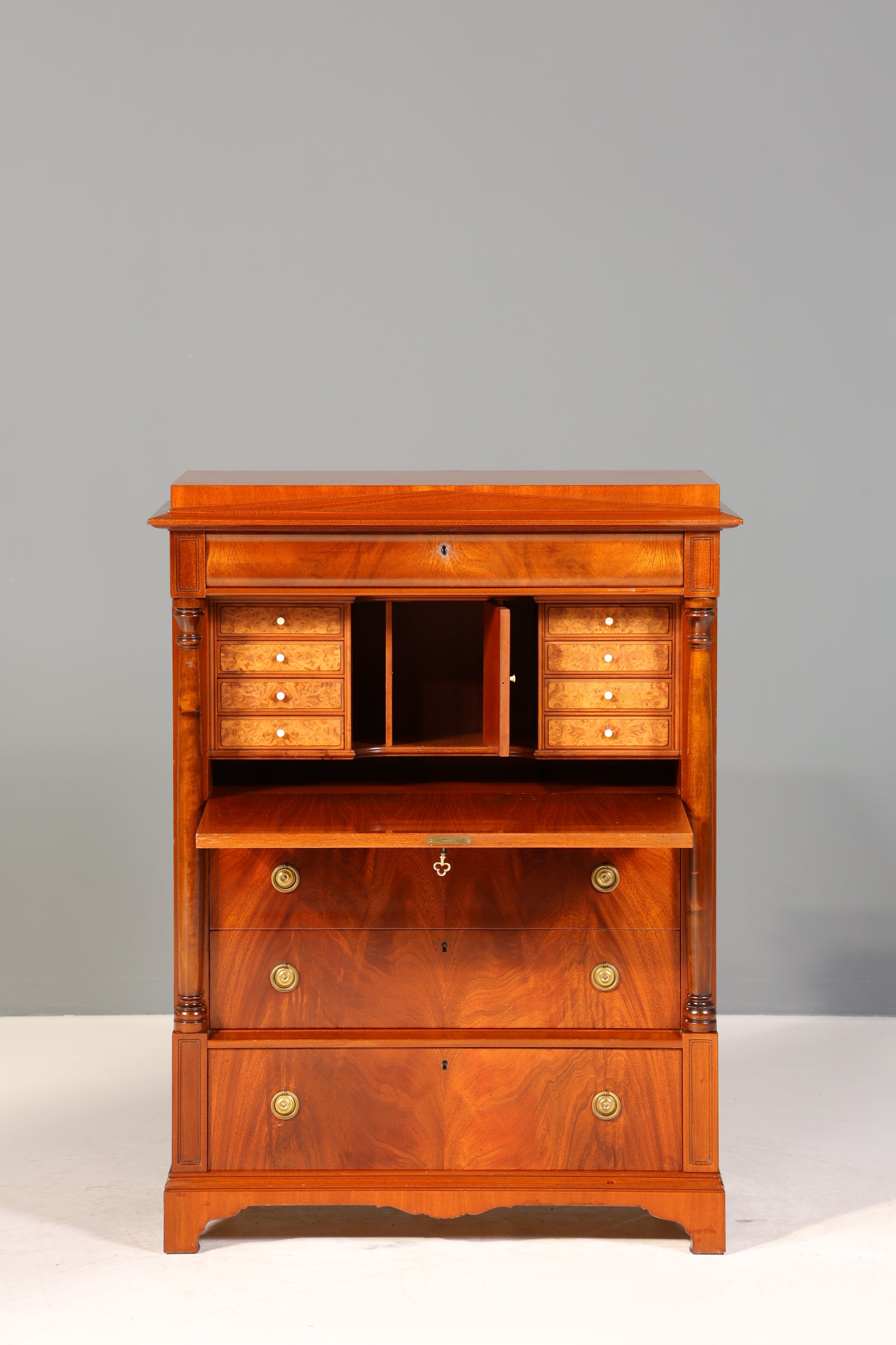 Wunderschöner Original Biedermeier Sekretär um 1860 Englisch Kommode Antik Bürokommode