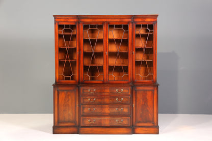 Wunderschöne Englische Vitrine Bibliothek Bücherschrank UK Buffet Mahagoni Schrank 60s Jahre