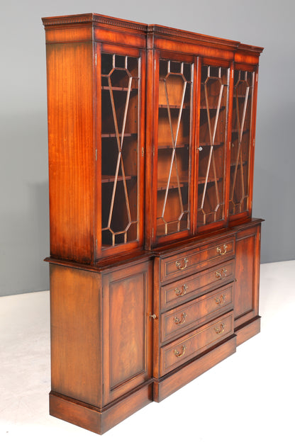 Wunderschöne Englische Vitrine Bibliothek Bücherschrank UK Buffet Mahagoni Schrank 60s Jahre