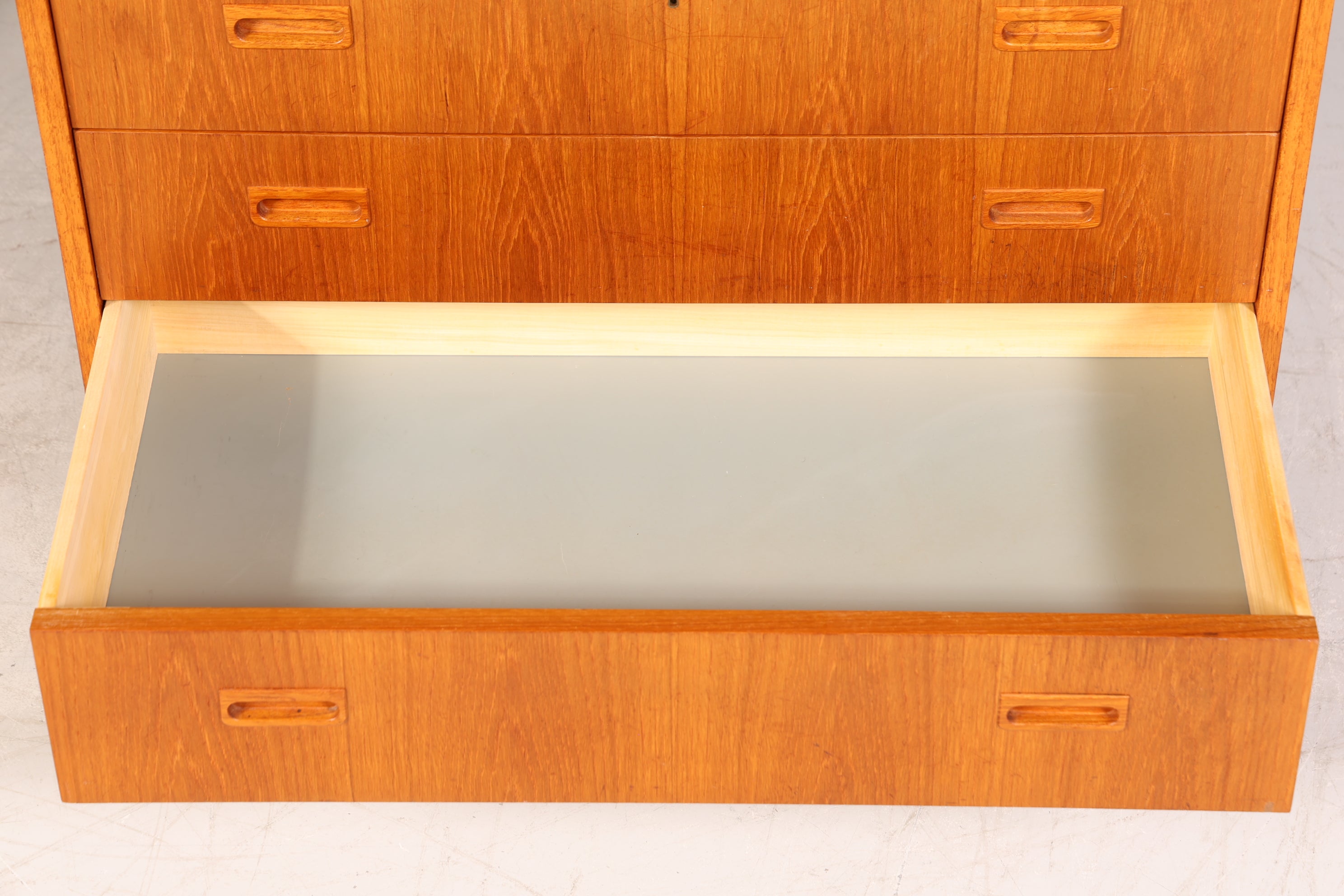 Wunderschöner Mid Century Rollladen Sekretär Danish Design Teak Holz Schreibkommode 60er Jahre