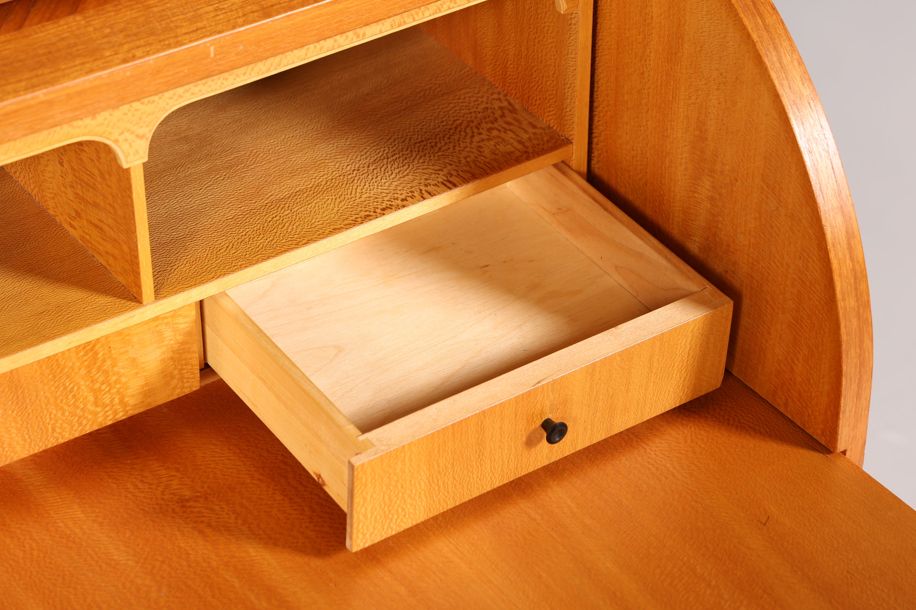 Wunderschöner Mid Century Rollladen Sekretär Danish Design Teak Holz Schreibkommode 60er Jahre