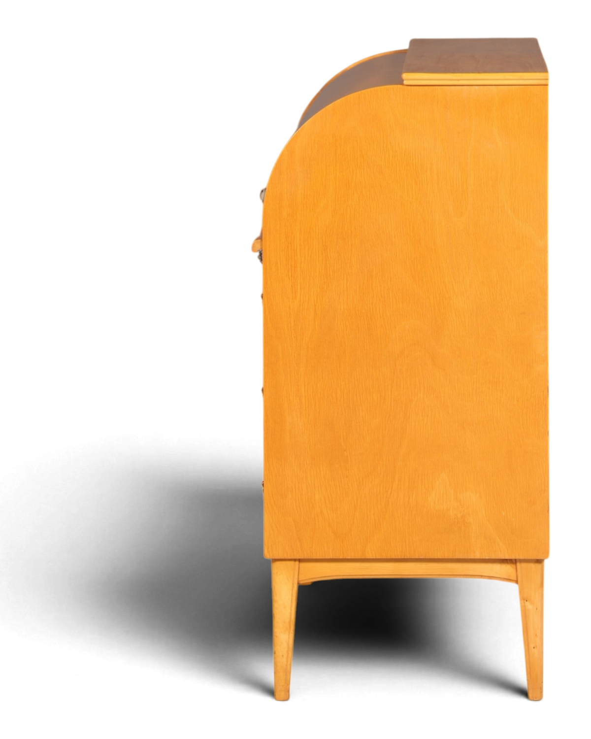 Stilvoller Mid Century Rollladen Sekretär echt Holz Büro Schrank Vintage Schreibkommode