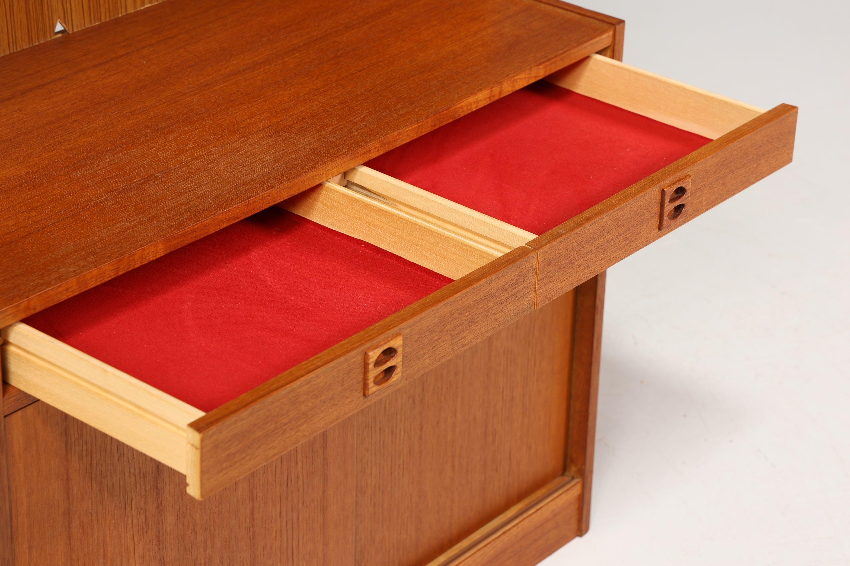 Wunderschöner Mid Century Schrank Vintage Highboard 60er Jahre Holz Regal