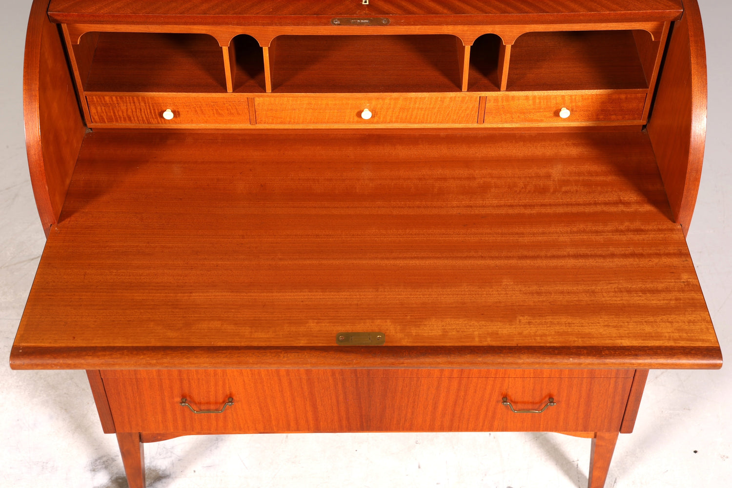 Wunderschöner Mid Century Rollladen Sekretär echt Holz Büro Schrank Vintage Schreibkommode