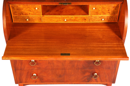 Traumhafter Mid Century Rollladen Sekretär echt Holz Büro Schrank Vintage Schreibkommode