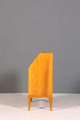 Schlichter Mid Century Sekretär Vintage Schreibmöbel echt Holz Kommode Office Secretary