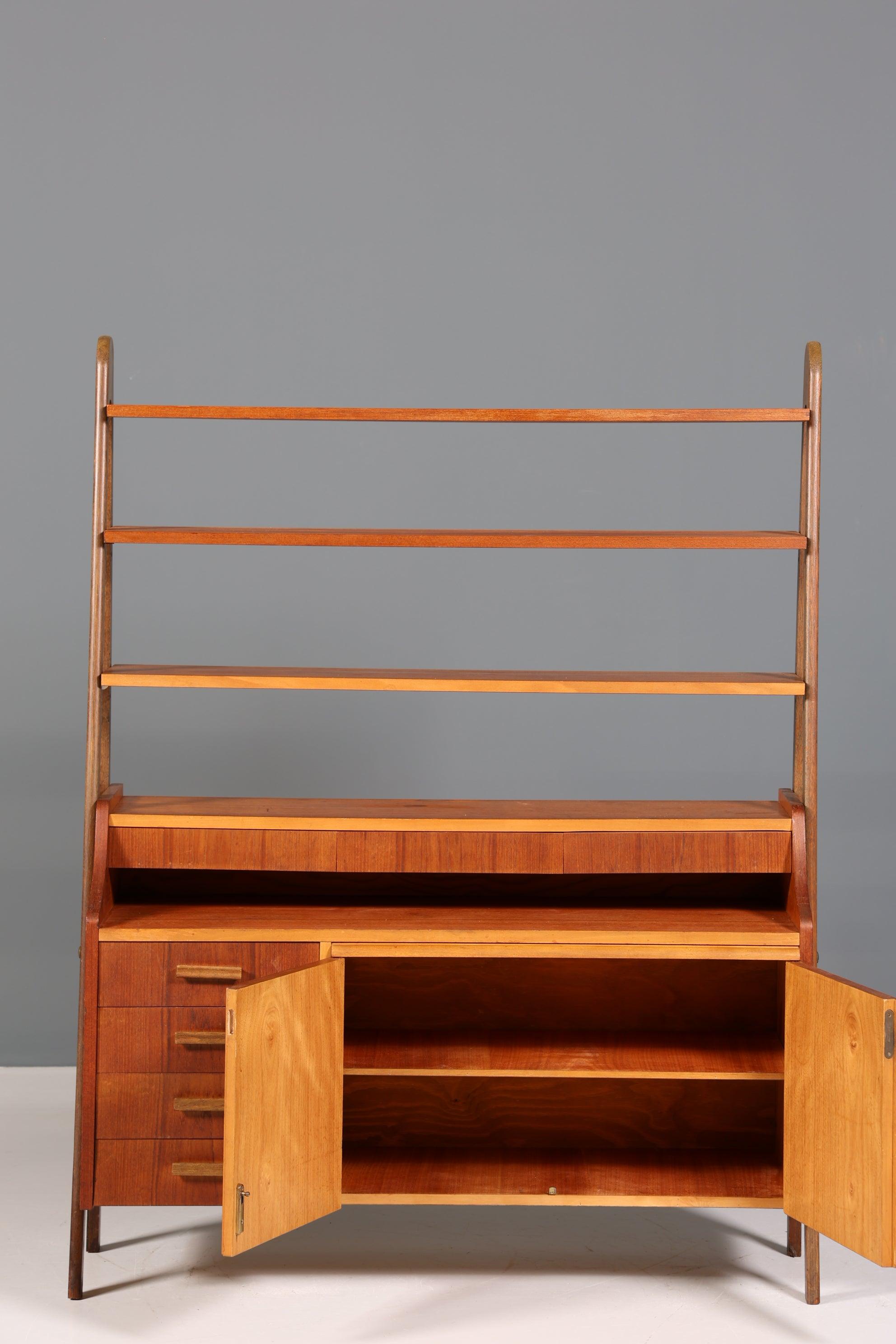 Wunderschönes Mid Century Regal Schrank Vintage echt Holz Bücherregal Retro Kommode