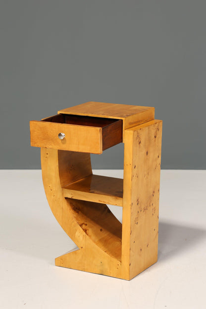 2x Wunderschöne Art Deco Stil Beistelltische Birke Ablagetisch Set Nachttische Kommode