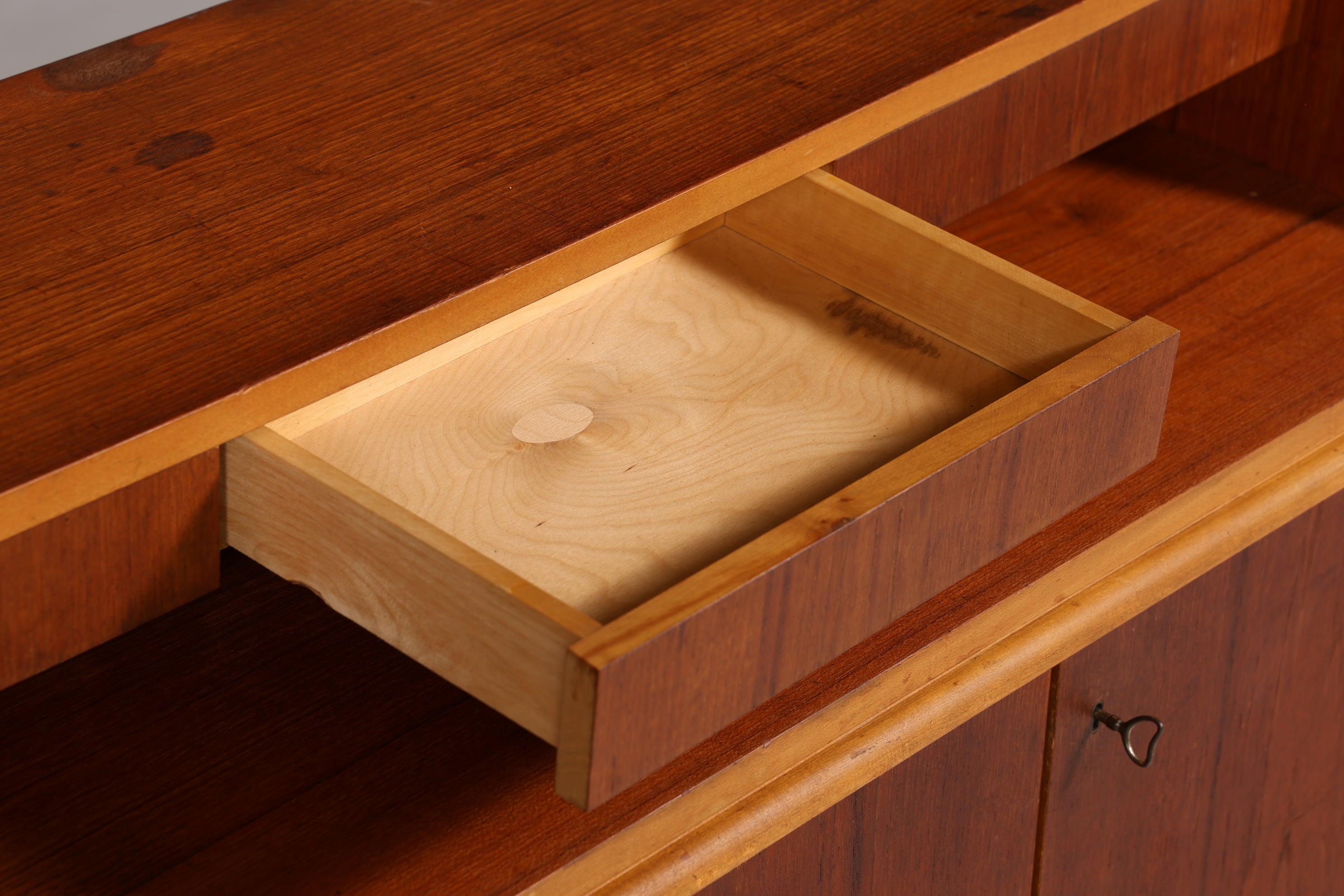 Wunderschönes Mid Century Regal Schrank Vintage echt Holz Bücherregal Retro Kommode