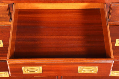 Wunderschöner Maritimer Vitrinenschrank Englischer Schrank echt Holz Bibliothek Englische Anrichte