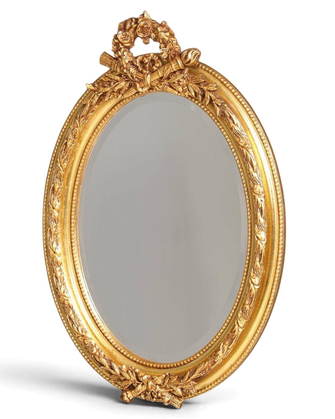 Stilvoller Ovaler Prunk Barock Stil Wandspiegel Ornamenten Gold Spiegel Flurspiegel