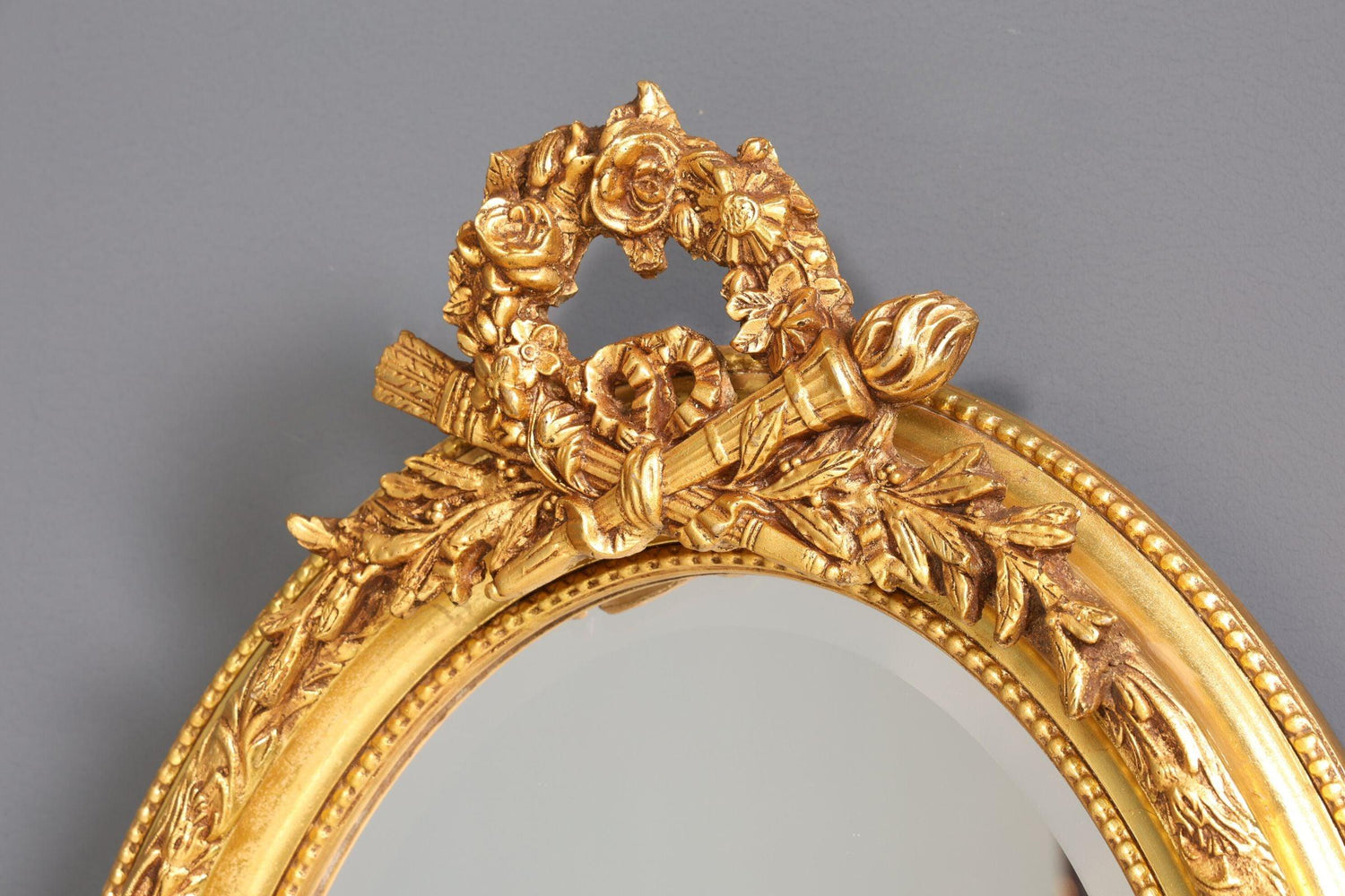 Stilvoller Ovaler Prunk Barock Stil Wandspiegel Ornamenten Gold Spiegel Flurspiegel