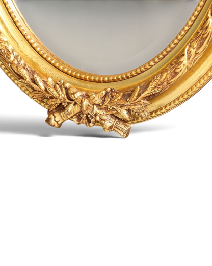 Stilvoller Ovaler Prunk Barock Stil Wandspiegel Ornamenten Gold Spiegel Flurspiegel