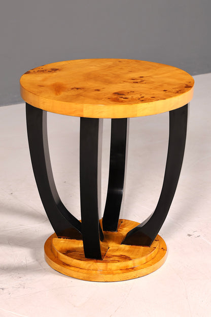 Wunderschöner Art Deco Stil Beistelltisch Antik Stil Tisch Luxus Couchtisch Birke Ablagetisch