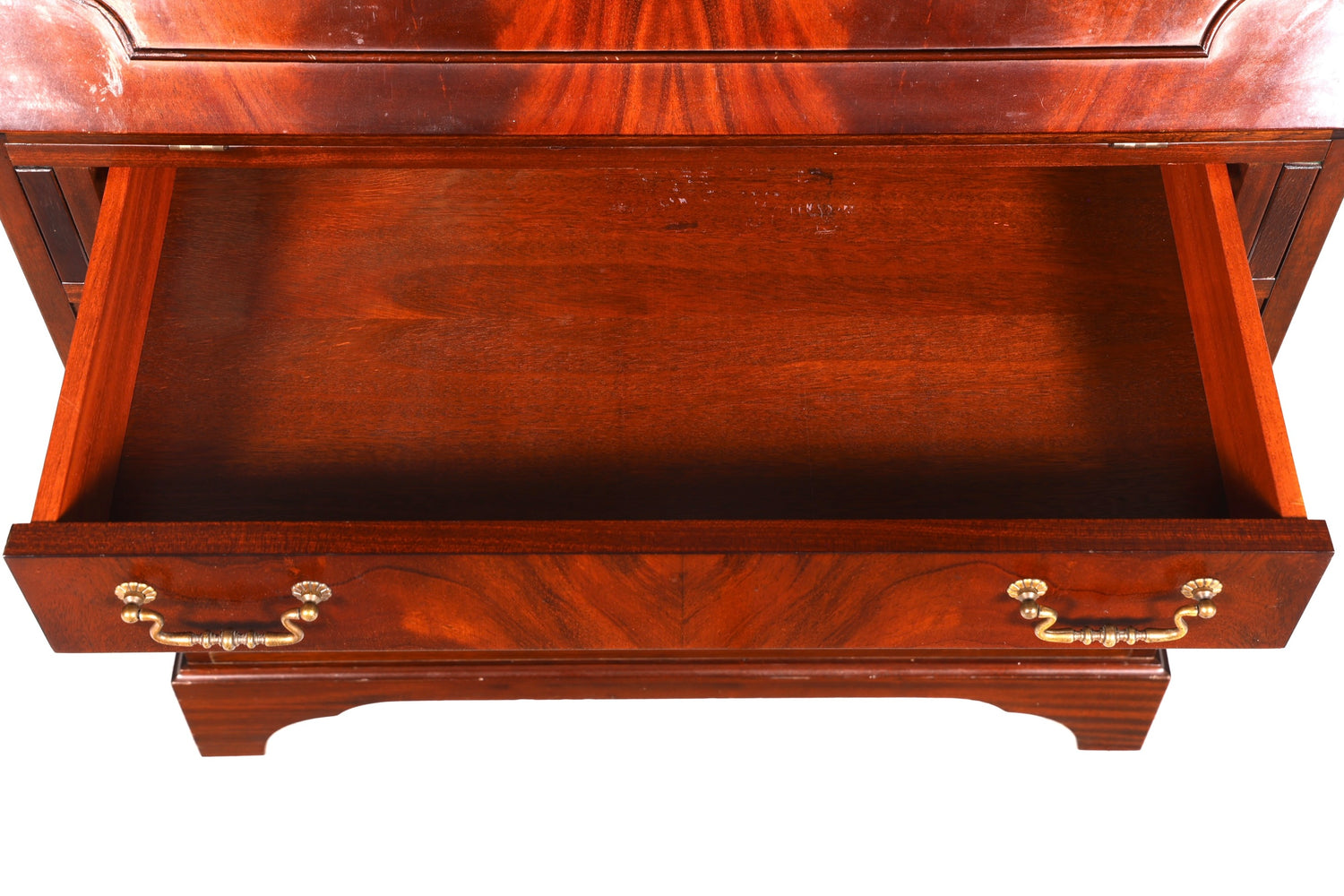 Wunderschöner Englischer Sekretär Büro Aufsatzsekretär Antik 60s Mahagoni Vitrinen Schrank UK