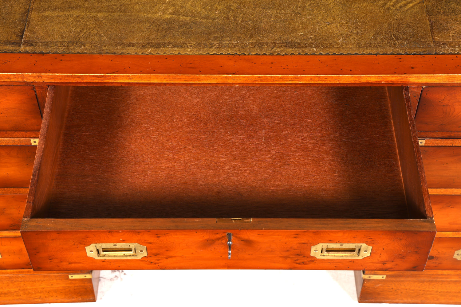 Wunderschöner Maritimer Schreibtisch Englischer Military Chest Bürotisch Office Table