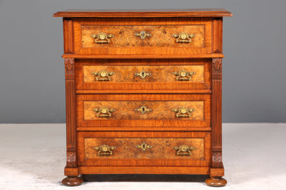 E908 Finish cm, Wunderschöne Gründerzeit Kommode Louis Philippe Nussbaum Schubladen Kommode Sideboard um 1880