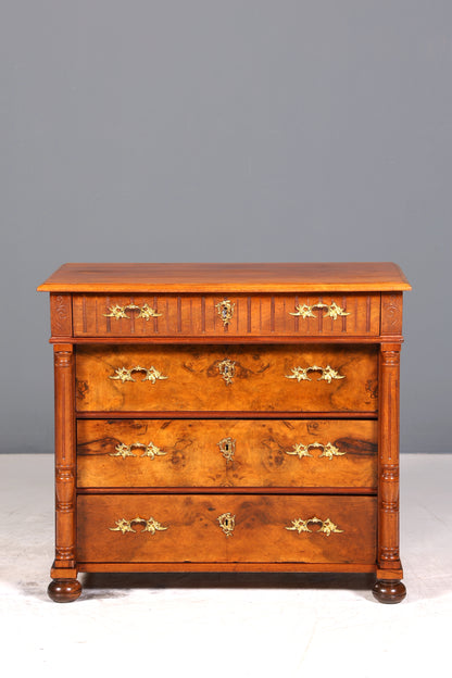 E910 Finish Wunderschöne Gründerzeit Kommode Louis Philippe Nussbaum Schubladen Kommode Sideboard um 1880