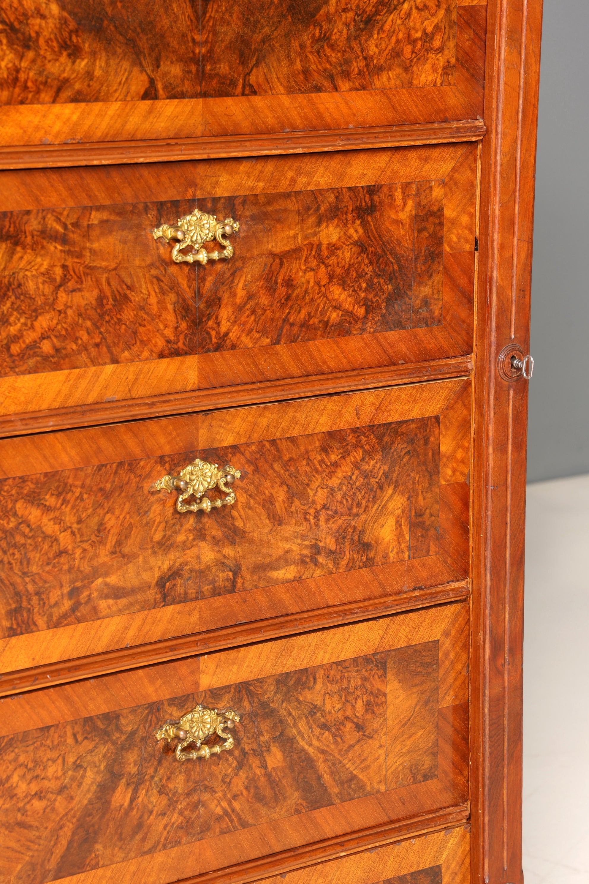 E911 Finish cm Wunderschönes Gründerzeit Vertiko Louis Philippe Kommode um 1880 Schubladenkommode