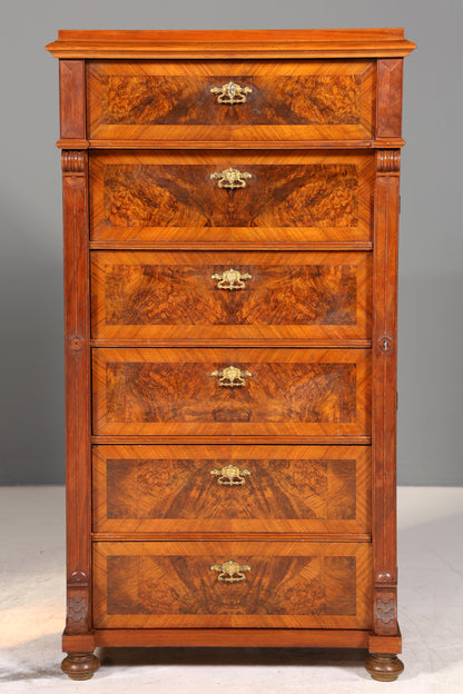 E911 Finish cm Wunderschönes Gründerzeit Vertiko Louis Philippe Kommode um 1880 Schubladenkommode