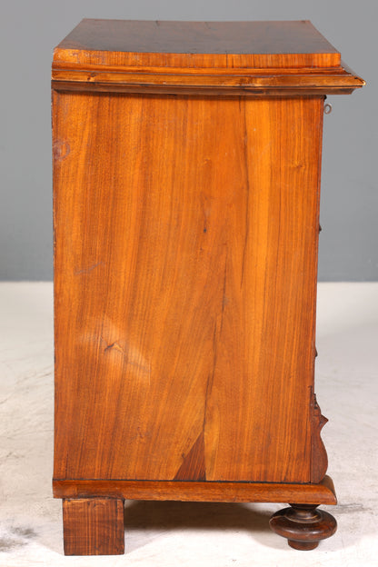 E914 Finish cm Wunderschöne Gründerzeit Kommode Louis Philippe Nussbaum Schubladen Kommode Sideboard um 1880