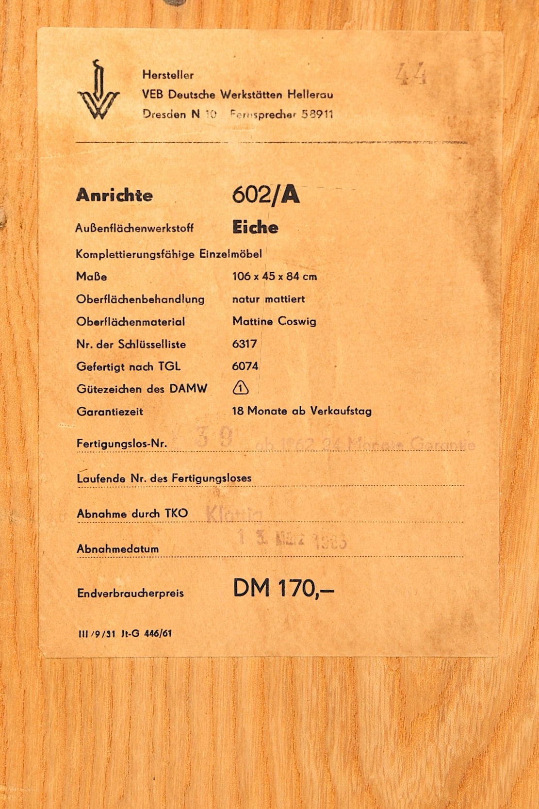 Traumhafte Hellerau Kommode Franz Ehrlich 602 Mid Century Schrank Flurkommode