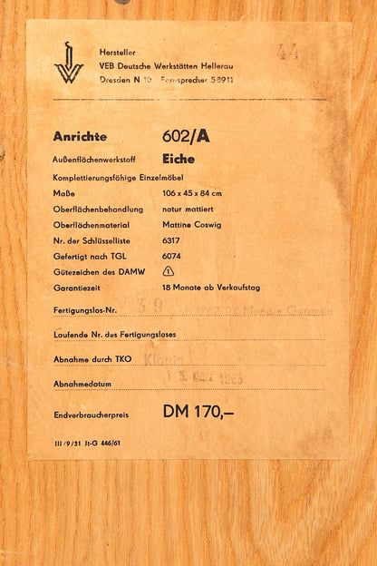 Traumhafte Hellerau Kommode Franz Ehrlich 602 Mid Century Schrank Flurkommode