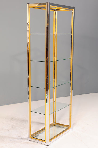 Wunderschönes Bücherregal Design by Renato Zevi Chrome Regal Mid Century Buchablage 1 von 2