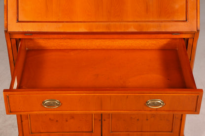 G581 Finish Stilvoller Englischer Sekretär Original Heldense Büro Aufsatzsekretär Eibe Antik 60S Vitrinen Schrank UK (Kopie)