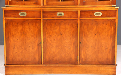 Wunderschöner Maritimer Vitrinenschrank Englischer Schrank echt Holz Bibliothek Englische Anrichte