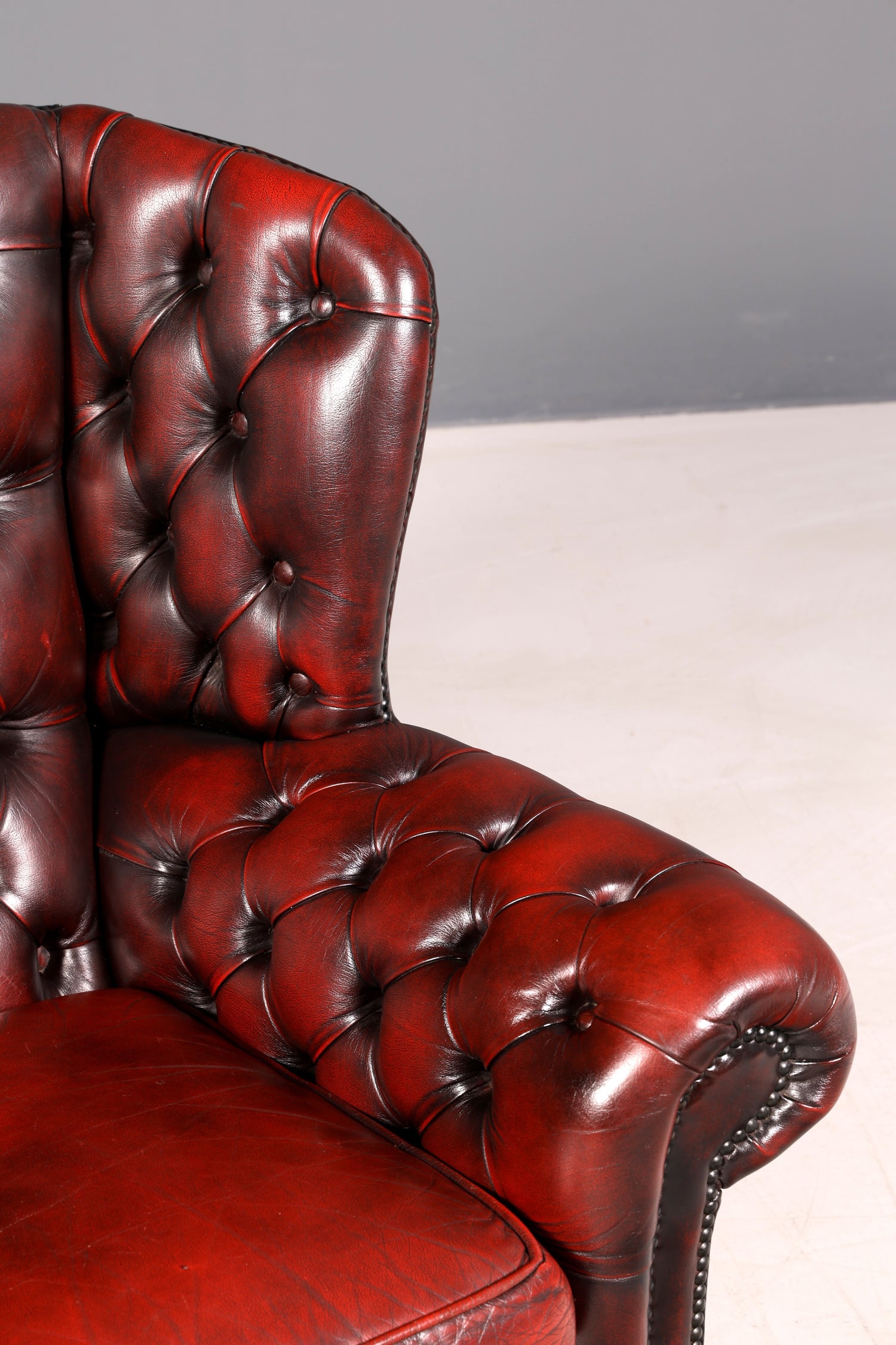 G582 Finish Original Chesterfield Ohrenbacken Sessel Englisch Leder Herrensessel UK Armlehnsessel (Kopie)