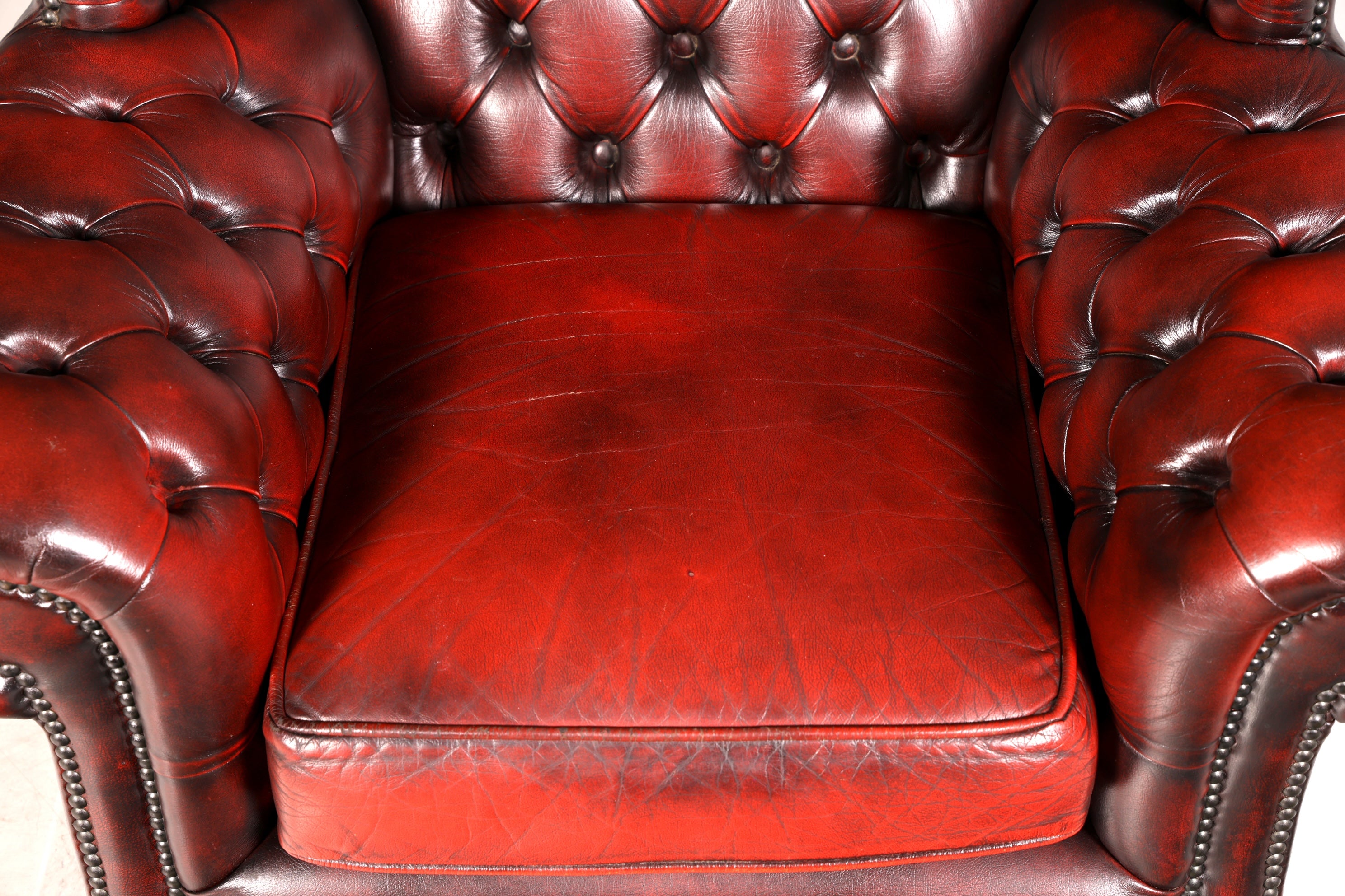 G582 Finish Original Chesterfield Ohrenbacken Sessel Englisch Leder Herrensessel UK Armlehnsessel (Kopie)