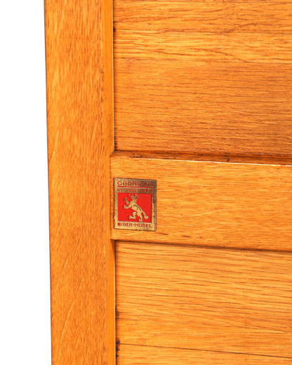 Stilvoller Mid Century Rollladenschrank Bauhaus Apothekerschrank Art Deco Büro Aktenschrank