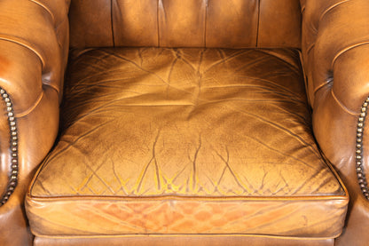 Wunderschöner seltener Chesterfield Sessel Englische Leder Armlehnsessel Herrensessel 2 von 2