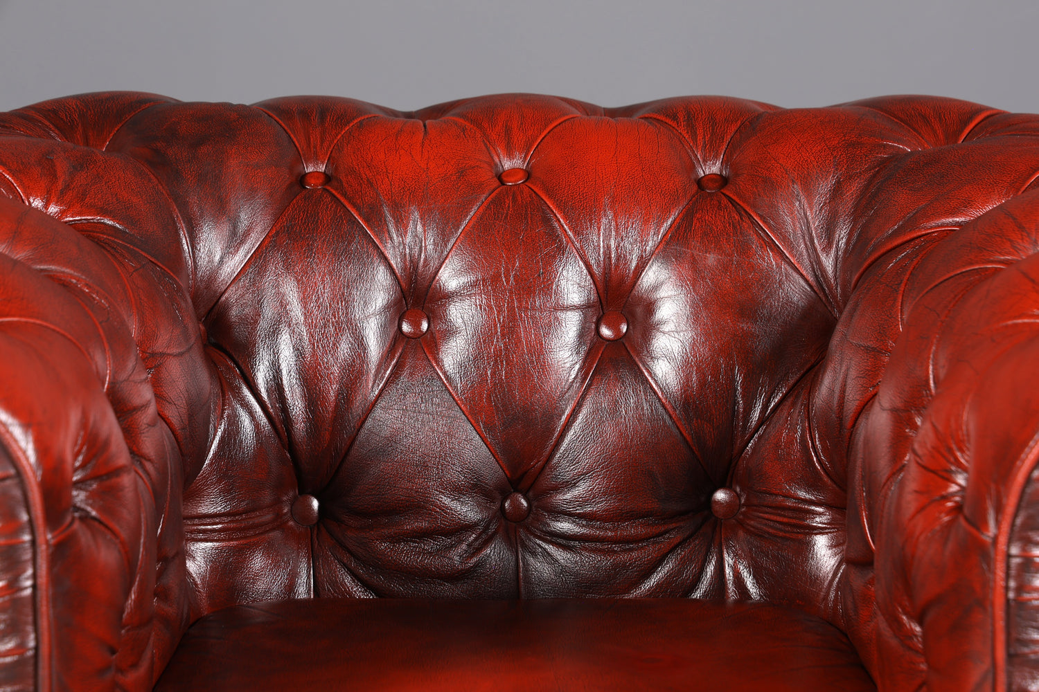 F955 Finish cm Stilvoller Original Chesterfield Sessel Englischer Armlehnsessel Englisch Herrensessel