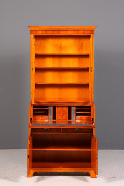Stilvoller Original Heldense Englischer Aufsatzsekretär Eibe 60s Vitrine Schrank Büro Schreibmöbel UK