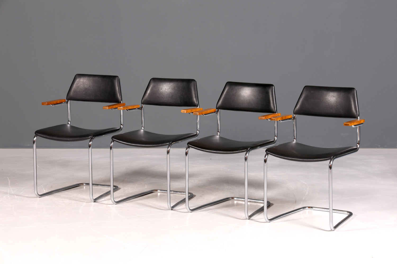 F957 Finish cm 4x Schlichte Mid Century Stühle Retro Stuhlset Danish Design Küchenstühle Esszimmer Stühle