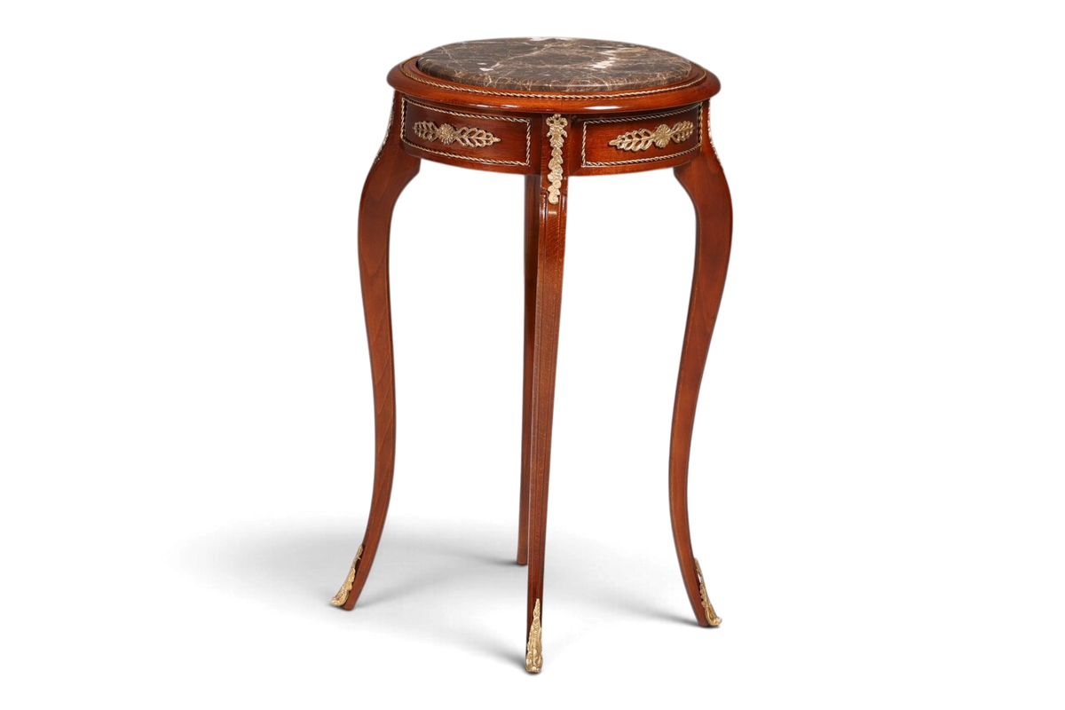 Wunderschöner Barock Stil Beistelltisch Blumentisch Antik Stil Marmor Säule