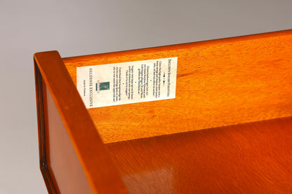 Wunderschöne Original Heldense Vitrine Englische Eibe Bücherschrank Antik Stil Glasvitrine