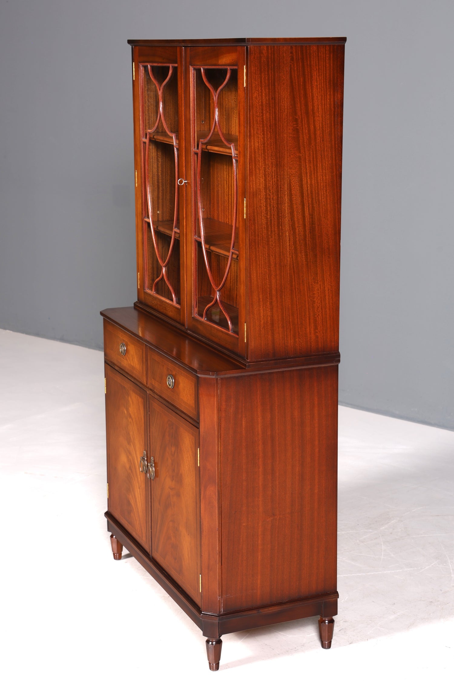 F968 Finish cm Wunderschöne Englische Vitrine Bibliothek Bücherschrank UK Buffet Schrank 60s Jahre