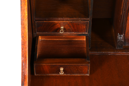 F973 Finish cm Wunderschöner Englischer Sekretär Büro Aufsatzsekretär Antik 60S Vitrinen Schrank UK