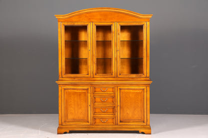 Gorgeous Original Selva Display Cabinet Cherry Wood Buffet Library Antique Style Cabinet Crockery Cabinet Italian Furniture