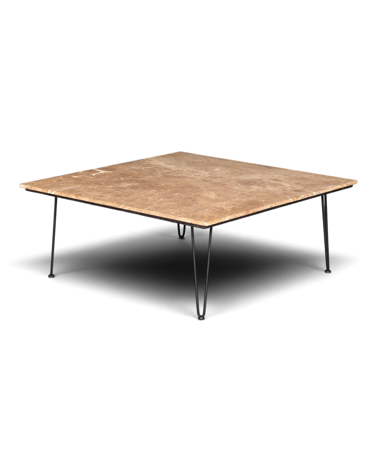 Wunderschöner XXL Couchtisch mit Marmorplatte Tisch mit Hairpin Legs Ablagetisch