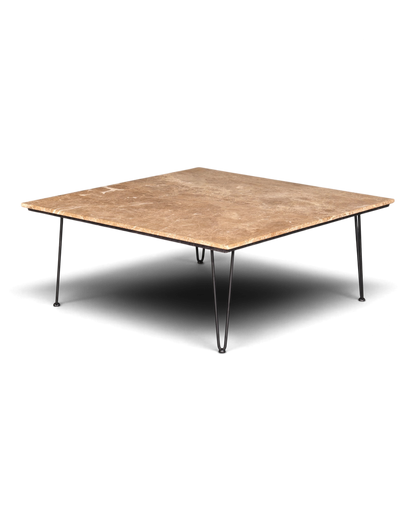 Wunderschöner XXL Couchtisch mit Marmorplatte Tisch mit Hairpin Legs Ablagetisch