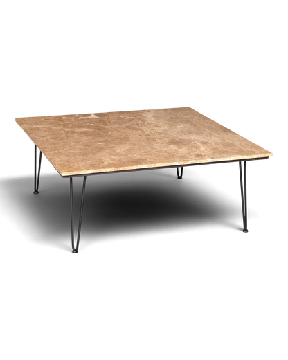 Wunderschöner XXL Couchtisch mit Marmorplatte Tisch mit Hairpin Legs Ablagetisch